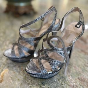 Heeled platform sandals
